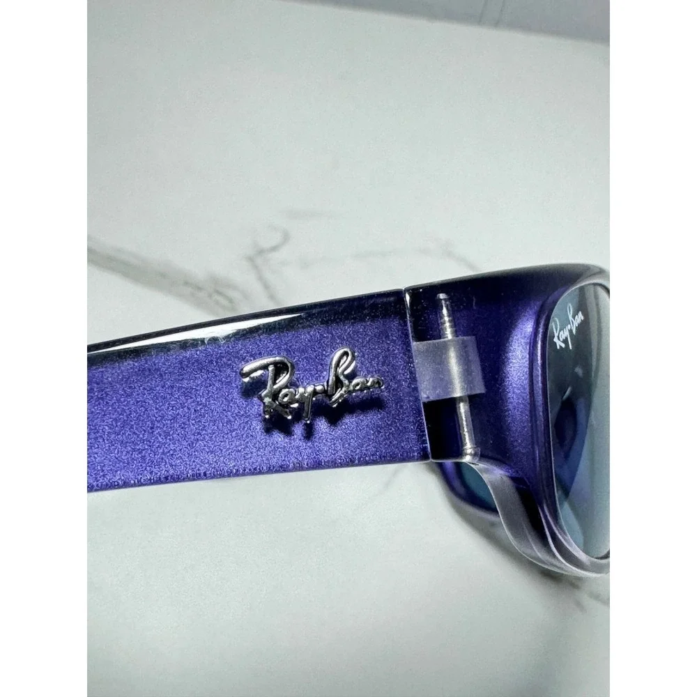 Ray-Ban Junior RJ9034S Purple Glitter Sunglasses Blue Lens Kids 49-15-120